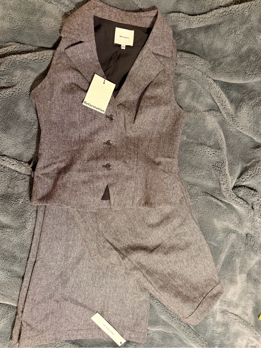 Reformation Taryn Two-Piece Set - Charcoal Gray - Picture 12 of 12